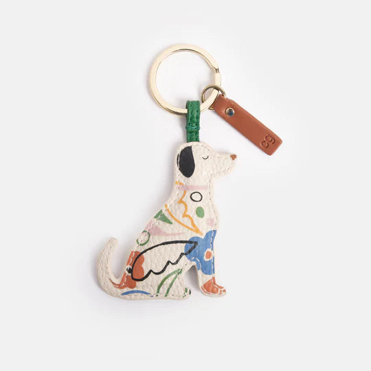 Abstract Botanical Dog | Keyring