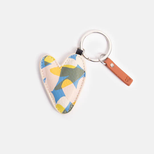 Confetti Hearts Printed Keyring