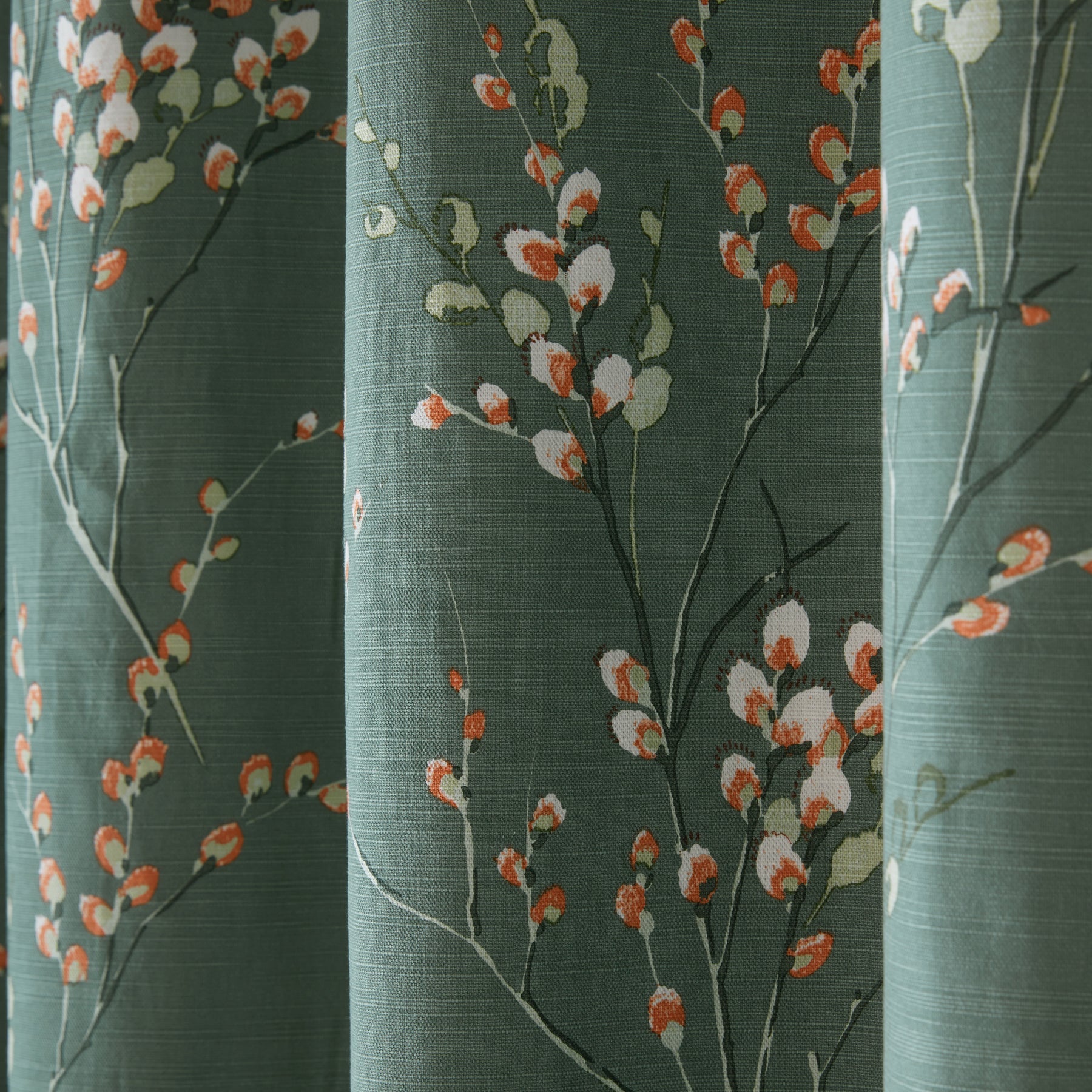 Pussy Willow Curtains | Fern Green
