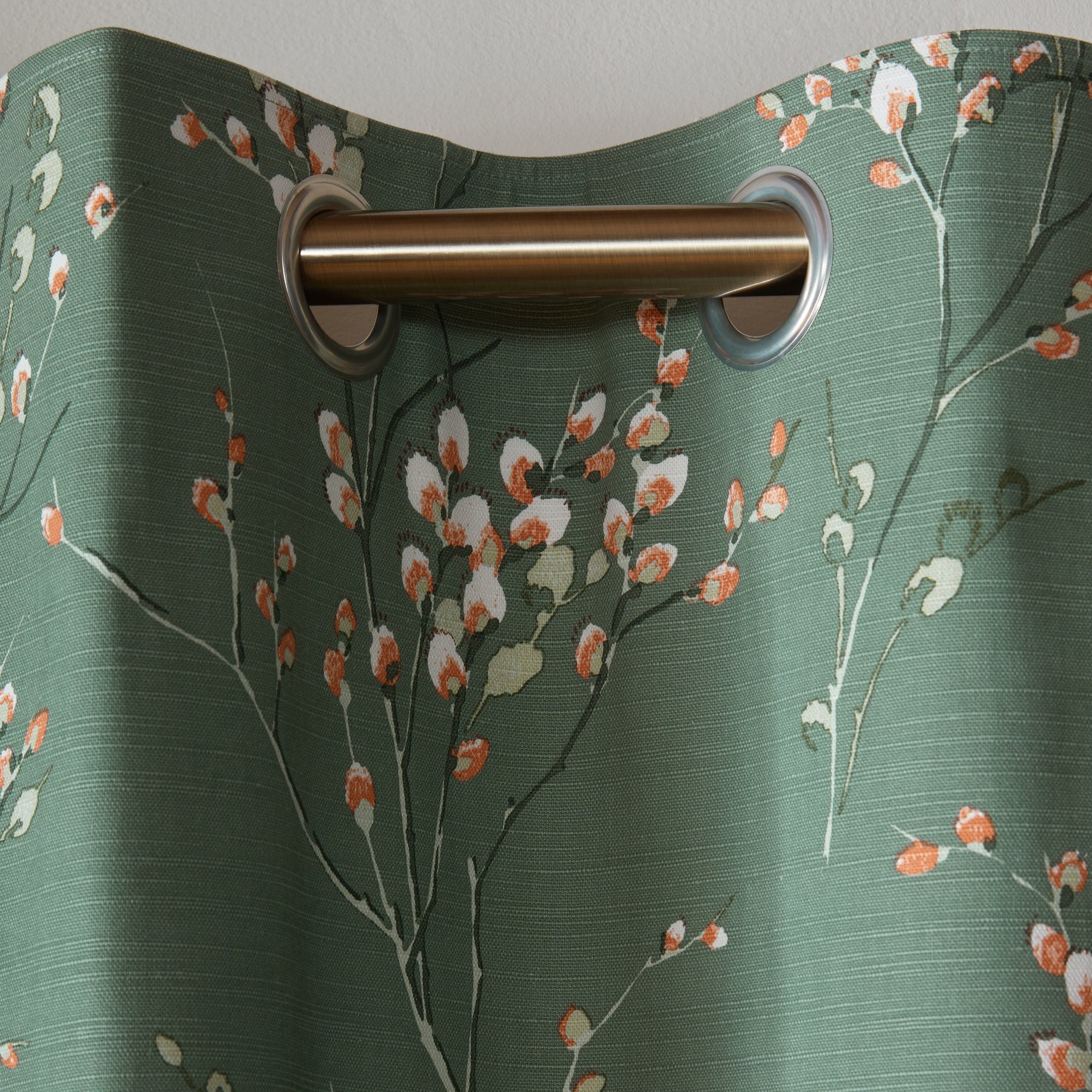 Pussy Willow Curtains | Fern Green