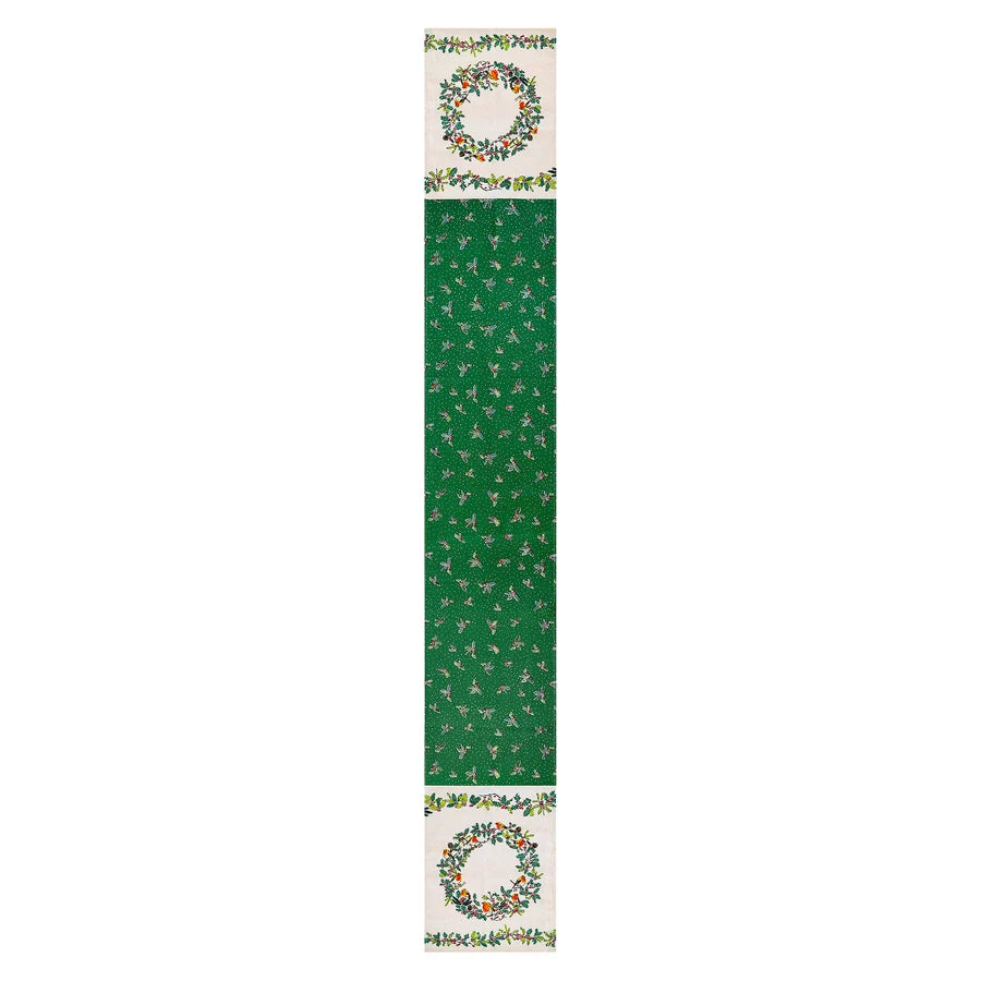 Christmas Robins | Table Runner | Green
