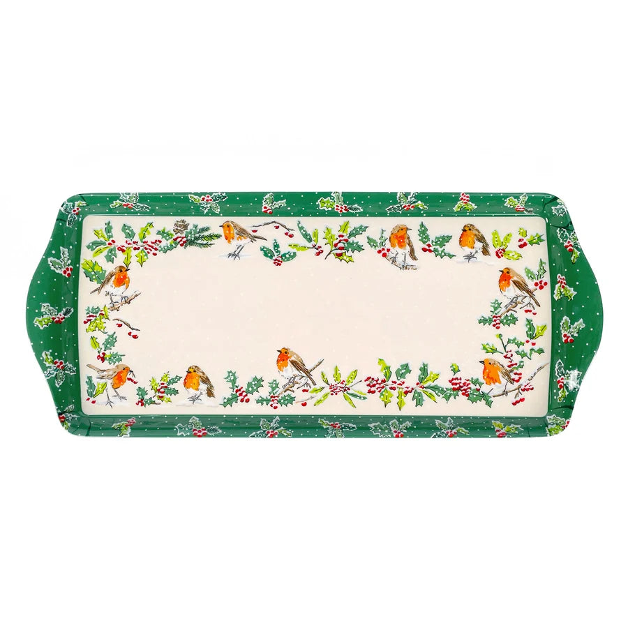 Christmas Robins | Scatter/Small Tray | Green
