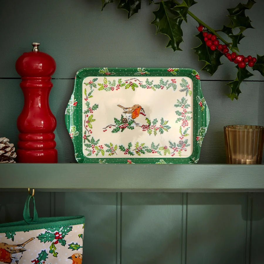 Christmas Robins | Scatter/Small Tray | Green