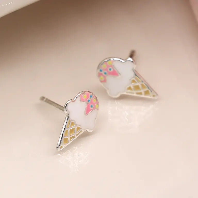 Ice Cream Studs | Sterling Silver