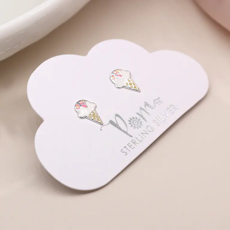 Ice Cream Studs | Sterling Silver