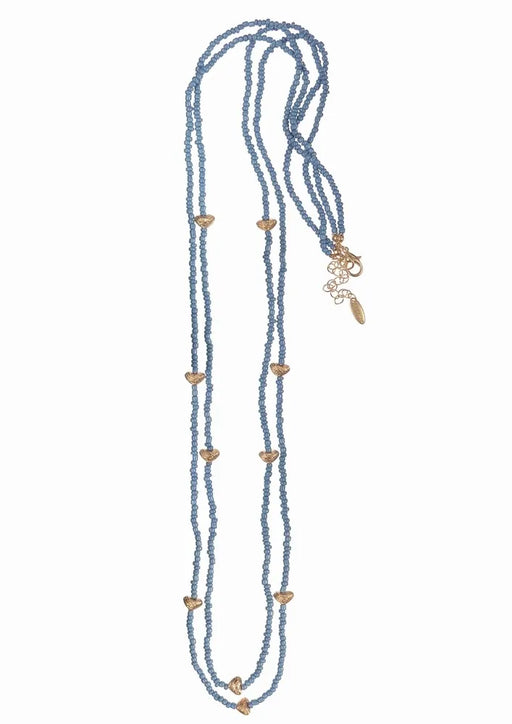 Blue Bead and Hearts | Necklace