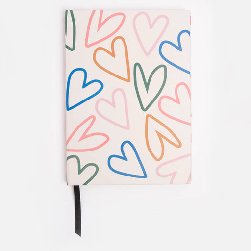 Multi Outline Hearts | Slim Notebook