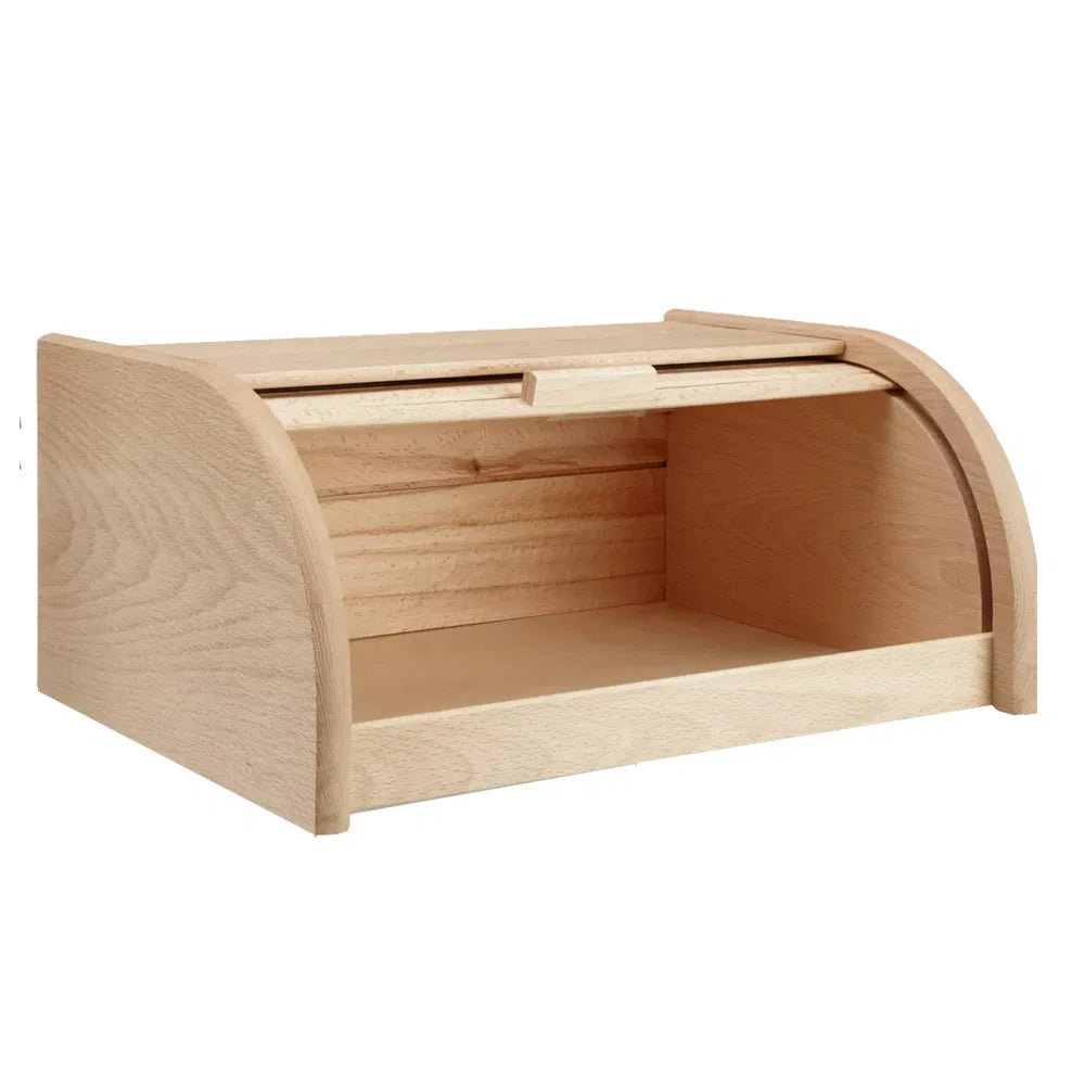 Beechwood Roll Top Bread Bin
