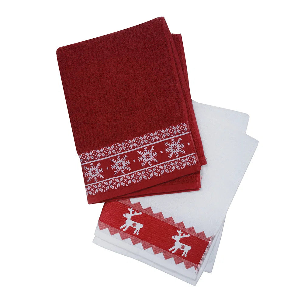 Nordic Winter Terry Tea Towels | Set of 2