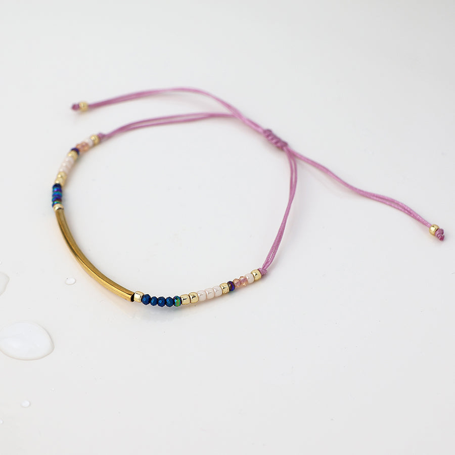 Lilac & Gold | Gold Plated Bracelet