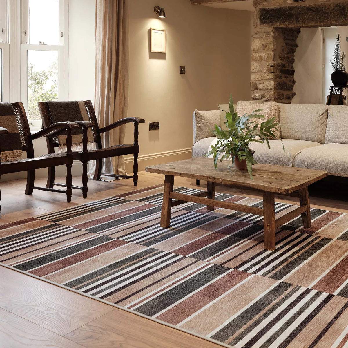 Hug Rug Washable Rug | Savanna Stripe