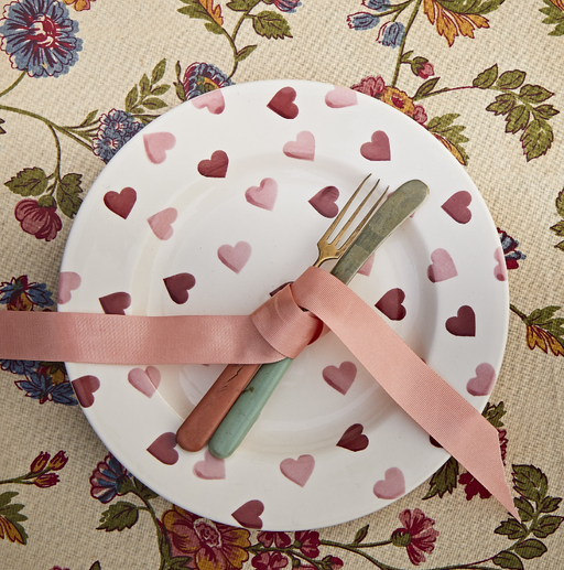 Pink Hearts 8.5" Plate