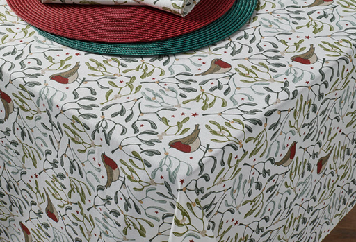 Robin & Mistletoe Tablecloth