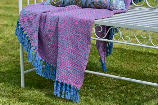 Festival Throw | Blue & Pink