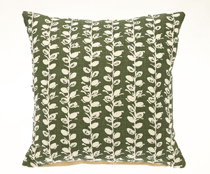 Embroidered Foxglove Cushion