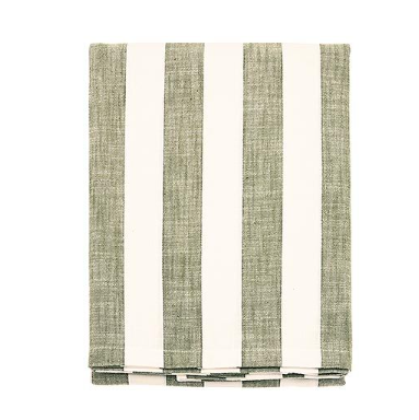 Wide Stripe Tablecloth | Olive