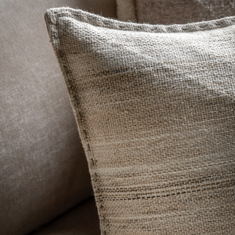 Cardinham Stitched Cushion Ecru
