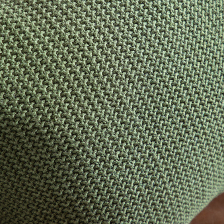 Moss Stitch PomPom Cushion