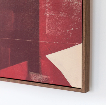 Ruby Abstract Framed Canvas