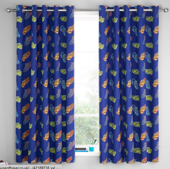 Bright Football Eyelet Blackout Curtains