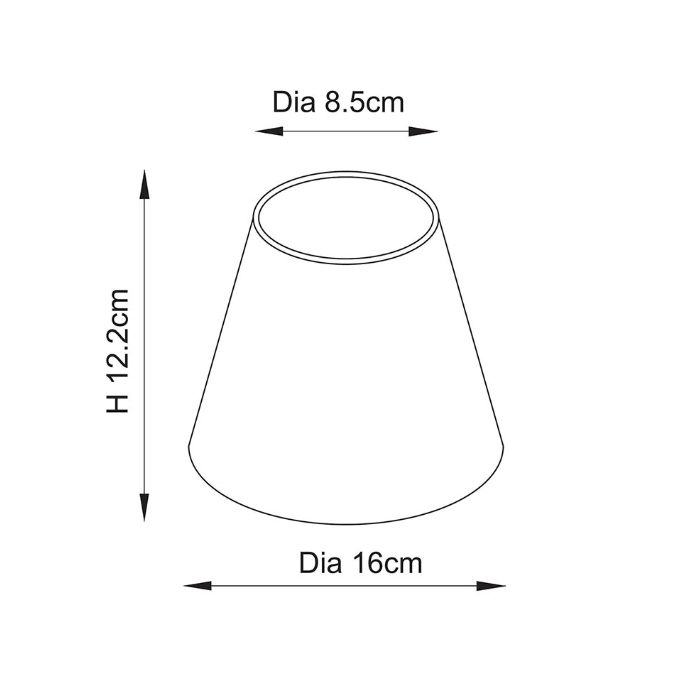 16cm Tapered Shade | Vintage White