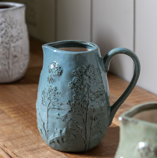Meadow Embossed Ceramic Jug