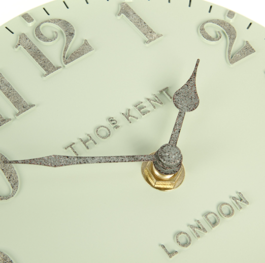 6" Arabic Mantel Clock | Pearl Green