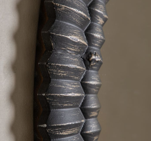 Pimlico Round Mirror | Black Wash