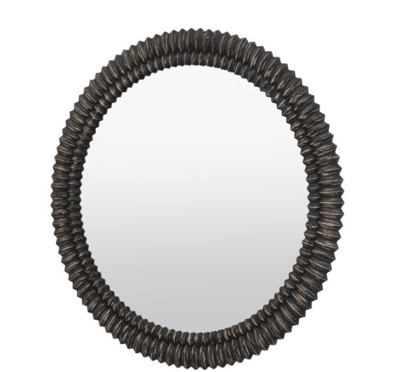 Pimlico Round Mirror | Black Wash