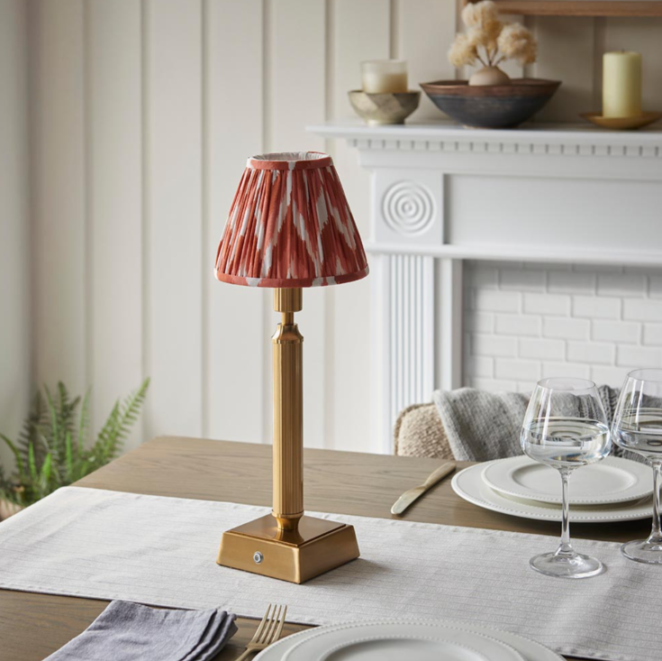 Trobridge Rechargeable & Zigzag 16cm Apricot Shade