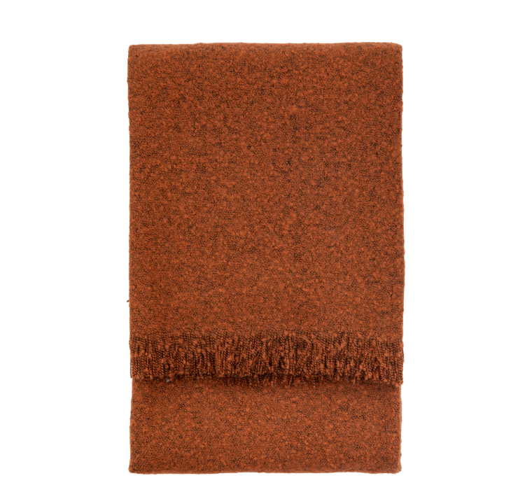 Melange Acrylic Throw | Rust