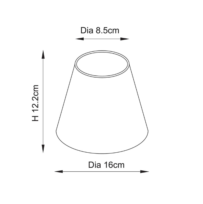 Zigzag 16cm Tapered Shade | Apricot