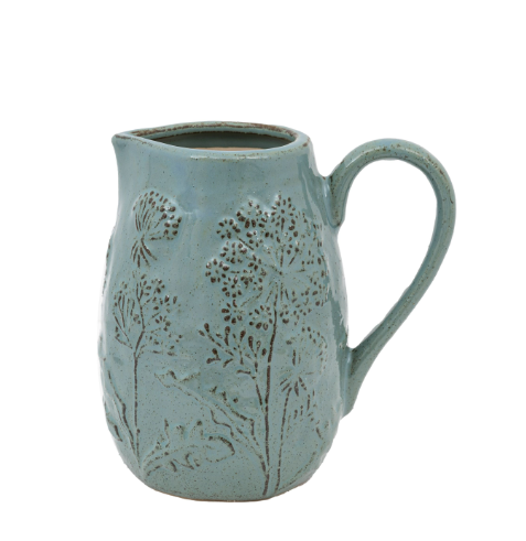 Meadow Embossed Ceramic Jug