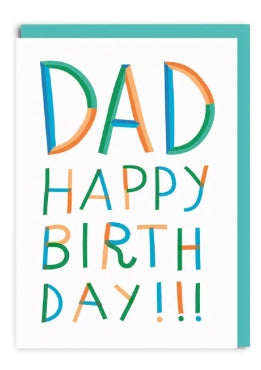 Dad Letters Happy Birthday Card