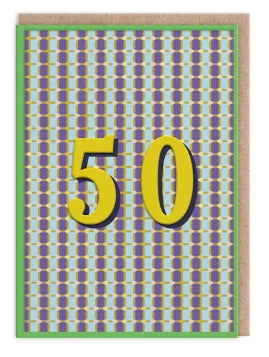 Geometric 50th Birthday Card