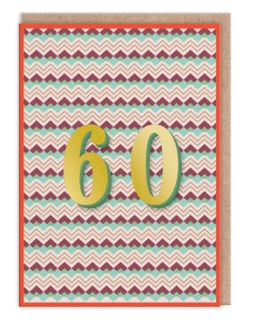 Geometric 60th Birthday Card