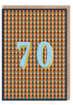 Geometric 70th Birthday Card