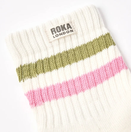 Windsor Stripe Crew Socks | Women