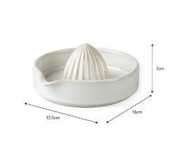 Ithaca Lemon Squeezer - Stoneware | White
