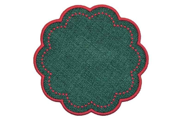 Scalloped Woven Coasters | Set of 4