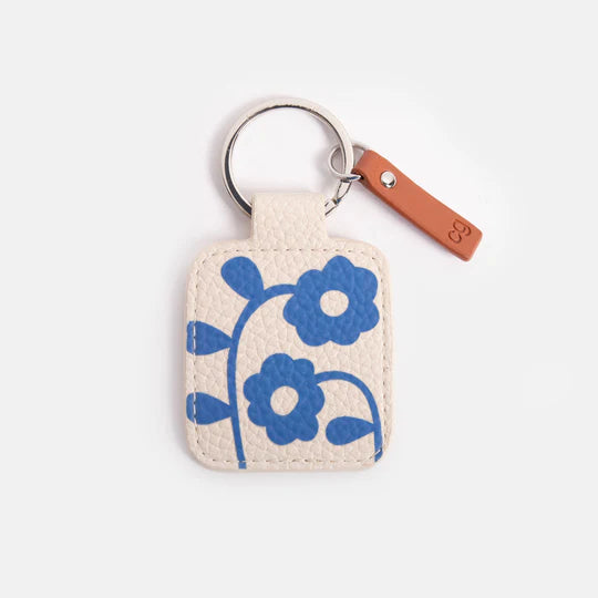 Blue Floral Tab | Keyring