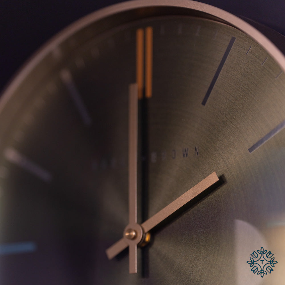 Baker & Brown | Green Metallic Clock