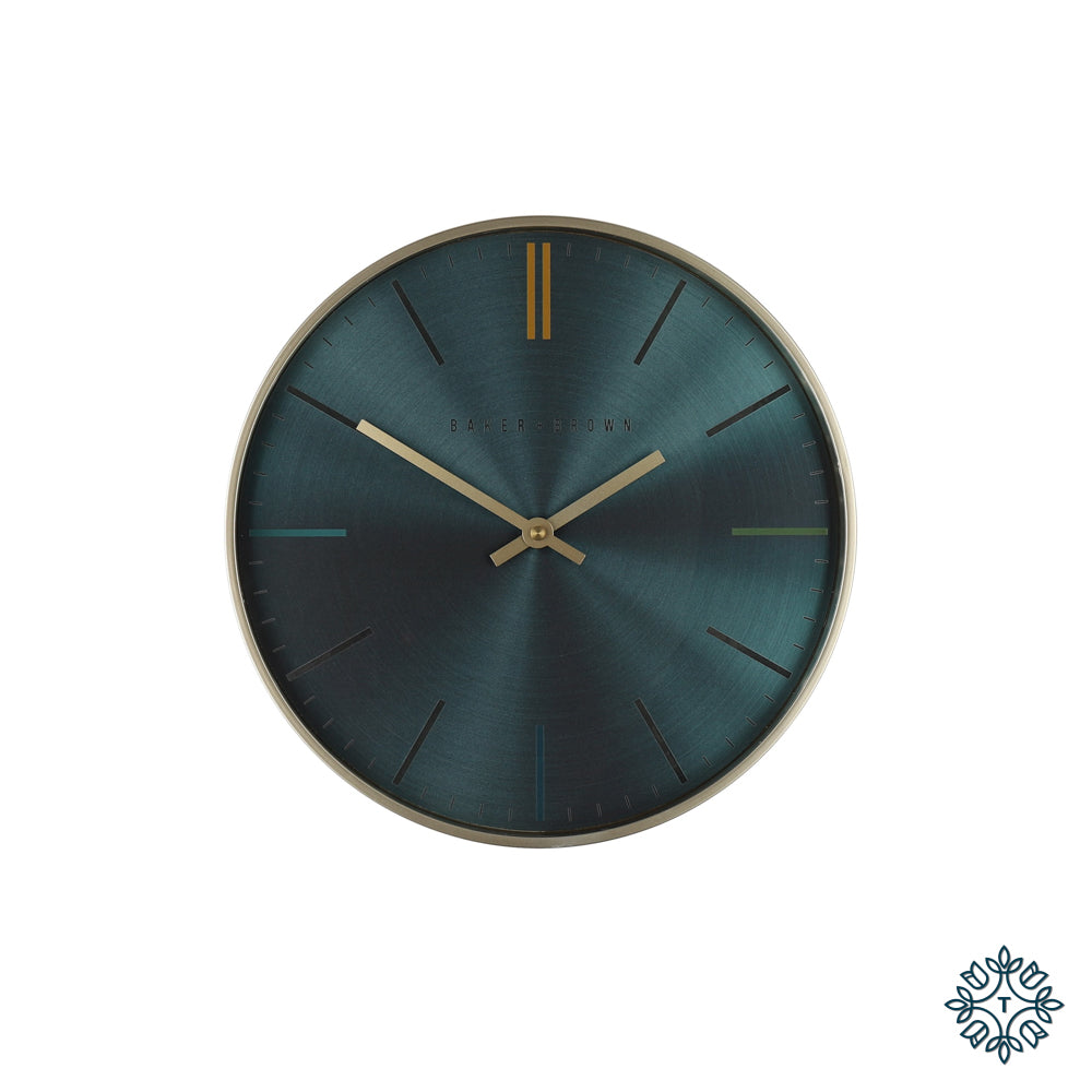 Baker & Brown | Blue Metallic Clock