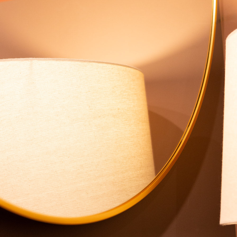 Modena Gold Wall Mirror | Round