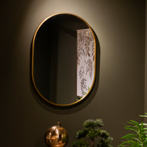 Modena Gold Wall Mirror | Oval