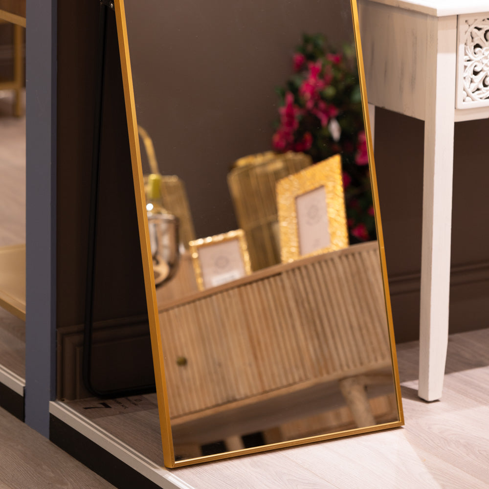 Modena Standing Mirror | Gold