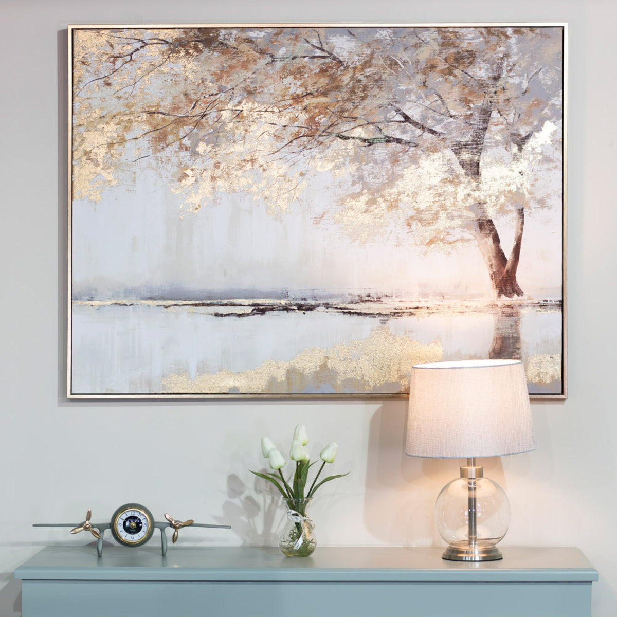 Framed Canvas Glided Oak