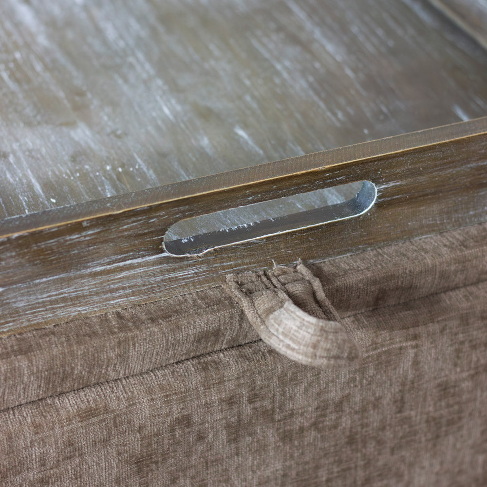 Maya Tray Table Pouffe | Cappuccino