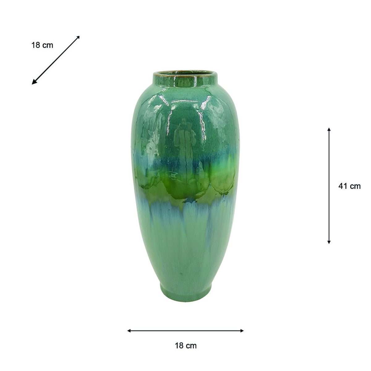 Reactive Glaze Vase | 41cm