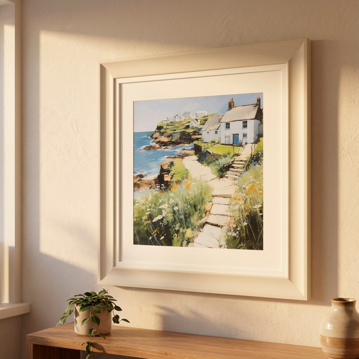 Framed Print Seaside Cottage